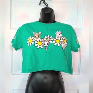 Tokidoki green crop top Size Small